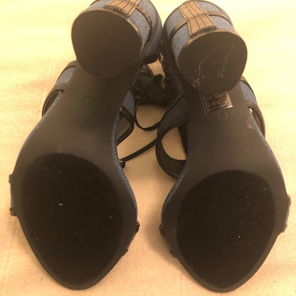 New Cape Robbin denim heels SZ 6 - Picture 3 of 4